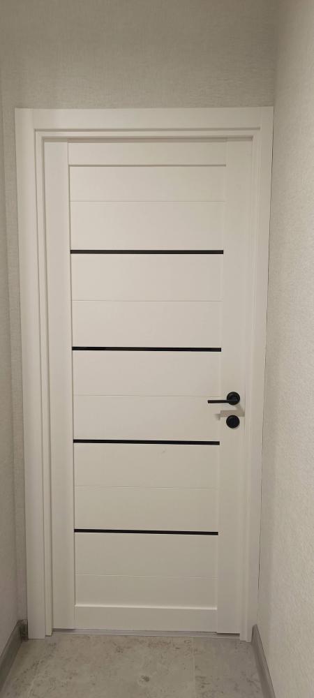 Установка межкомнатной двухстворчатой двери