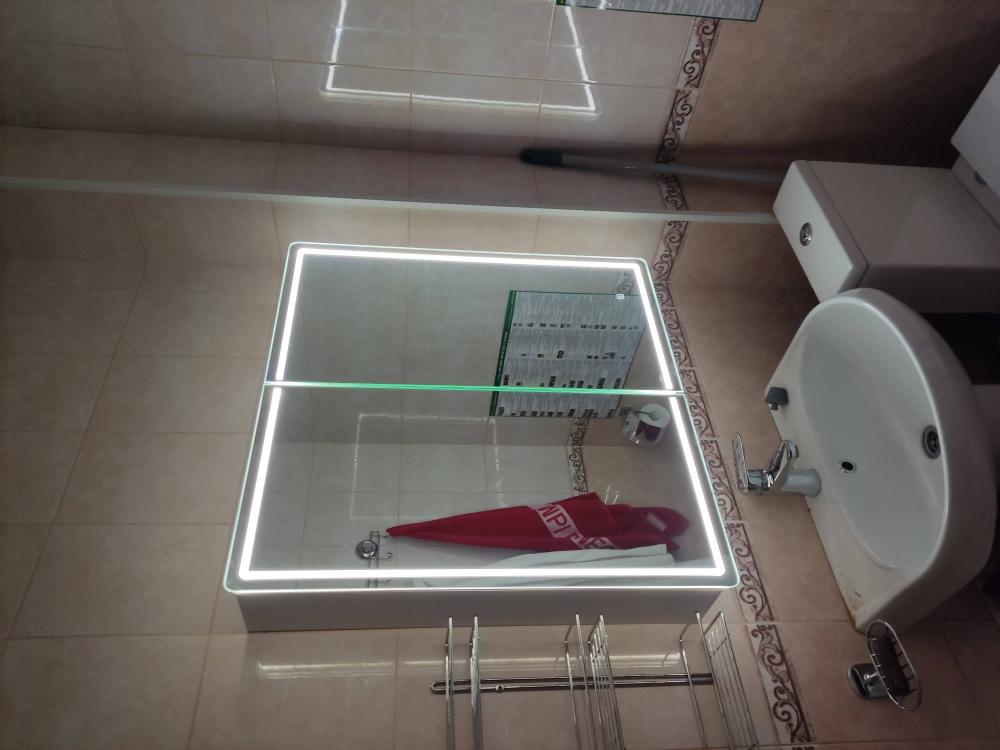 Монтаж зеркального шкафа с подсветкой Демонтаж мебели для ванной