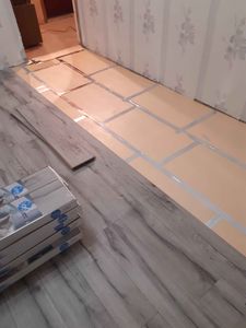 Прямая укладка ламината с подложкой более 20 кв.м