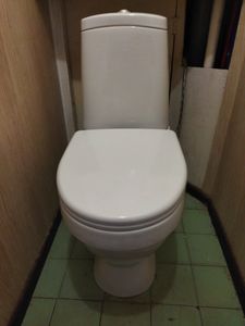 Установлен новый унитаз, закреплен на полу, подключен к водопроводу, проверена герметичность соединений, устранены протечки, заменены уплотнители, отрегулирована арматура бачка.