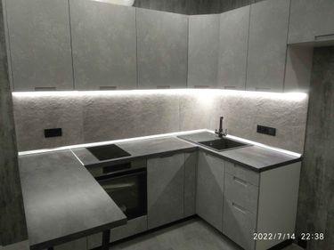 Сборка и установка проектной кухни под ключ Уменьшение глубины/высоты/ширины шкафов/фасадов/фальшпанелей