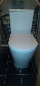 Установлен новый бачок, подключены все коммуникации, проверена герметичность соединений, проведено тестирование системы, устранены возможные протечки, завершена чистовая отделка.