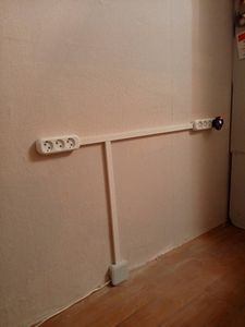 Установка дополнительной розетки с подведением коммуникаций