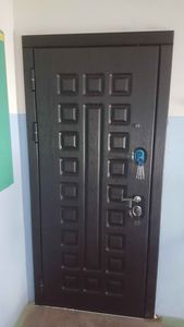 Установлена надежная металлическая дверь с защитными свойствами, обеспечивающая безопасность и изоляцию. Закреплены петли, врезан замок, проверена герметичность и устойчивость конструкции.