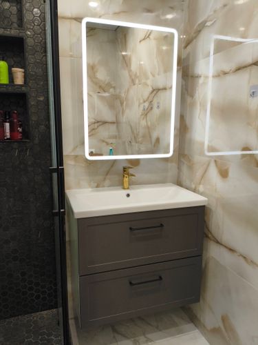 Установка смесителя (на готовые коммуникации)