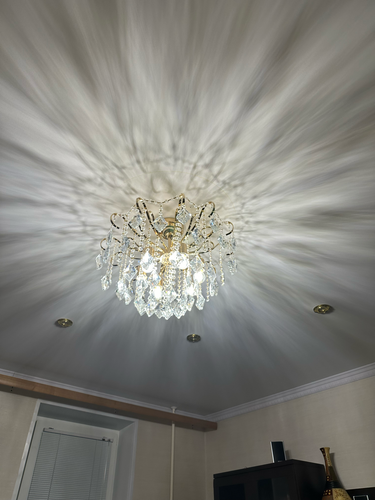 Установка люстры в сборке