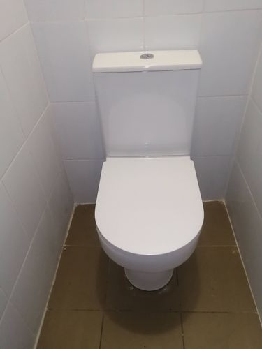 Установлен новый сливной механизм, заменены прокладки, устранены протечки, проведена регулировка бачка, проверена герметичность соединений, обновлено крепление к полу, очищены поверхности.