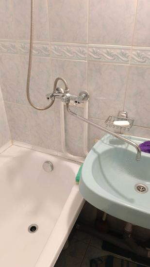 Установка смесителя (на готовые коммуникации)