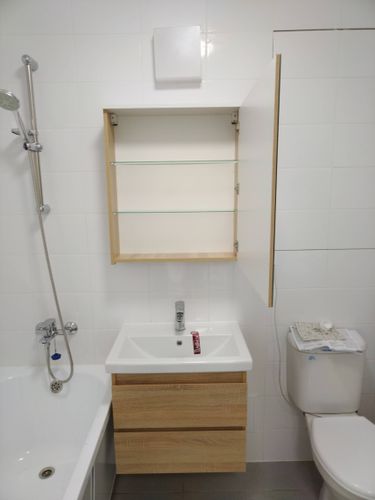 Установка отдельностоящей стиральной машины с подключением