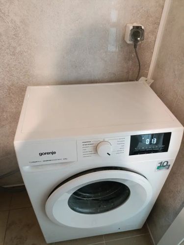 Установка отдельностоящей стиральной машины с подключением