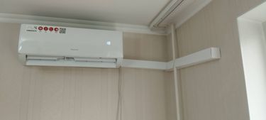Установка сплит системы 7-9 kBTU (одноэтапный монтаж)