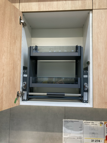 Установка выкатной корзины-стойки Сборка и установка кухонного каркаса Установка столешницы ДСП