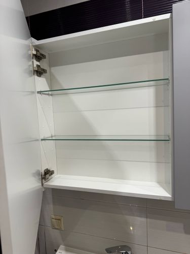 Установка комплекта: Тумба + Раковина + смеситель + зеркало