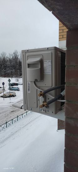 Установка сплит системы 7-9 kBTU (одноэтапный монтаж)