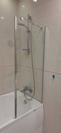 Установка ширмы на ванну шириной свыше 111 см