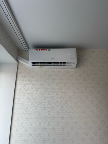 Установка сплит системы 7-9 kBTU (одноэтапный монтаж)