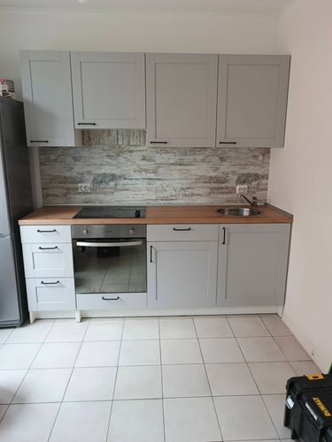 Установка столешницы ДСП Демонтаж столешницы из ДСП без сохранения Установка и подключение электрической варочной поверхности