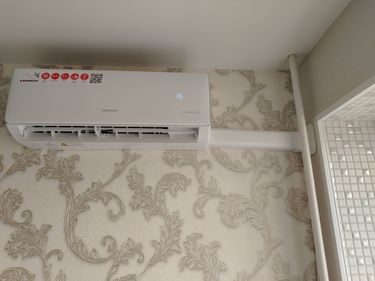 Установка сплит системы 7-9 kBTU (одноэтапный монтаж)