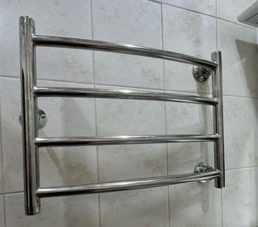 Монтаж водяного полотенцесушителя на готовую подводку (без подгонки)