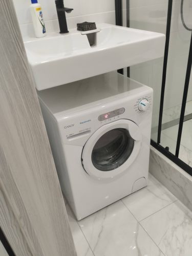 Установка отдельностоящей стиральной машины с подключением