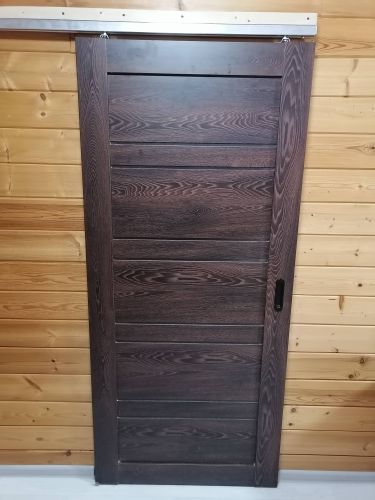 Установка межкомнатной одностворчатой раздвижной навесной двери без отделки проема