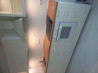 Установка и подключение встраиваемого электрического духового шкафа Прямой распил фальшпанели/фасада/полки Демонтаж духового шкафа с сохранением