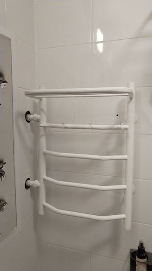 Монтаж водяного полотенцесушителя на готовую подводку (без подгонки)