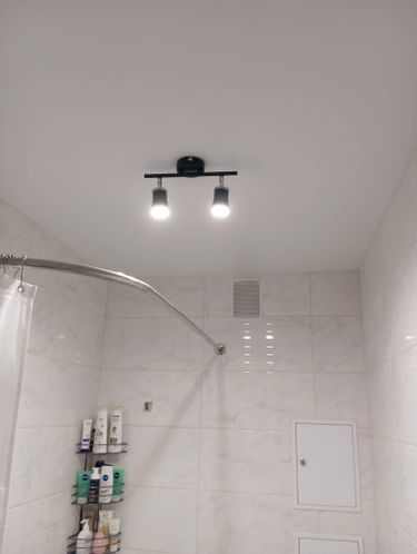 Установка люстры в сборке