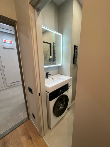 Установка отдельностоящей стиральной машины с подключением