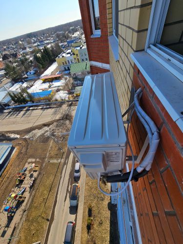 Установка сплит системы 7-9 kBTU (одноэтапный монтаж)