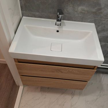 Установка смесителя (на готовые коммуникации)