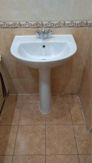 Установка раковины на пьедестале/полупьедестале