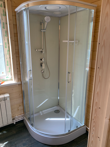 Установка душевой кабины шириной до 90 см