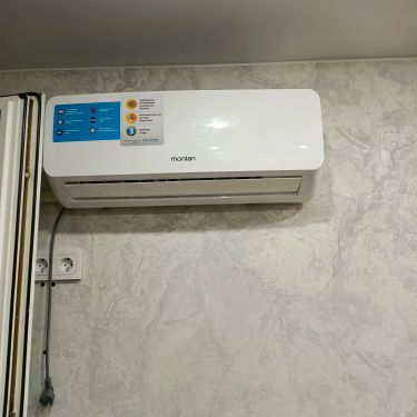 Установка сплит системы 7-9 kBTU (одноэтапный монтаж)