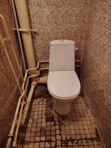 Установка напольного унитаза