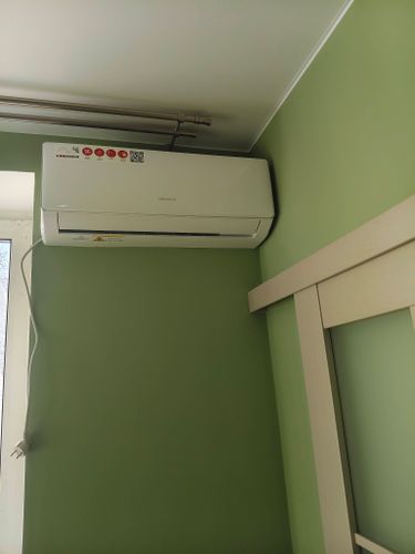 Установка сплит системы 7-9 kBTU (одноэтапный монтаж)