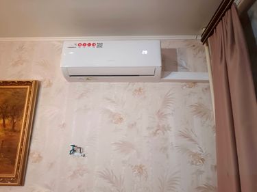 Установка сплит системы 7-9 kBTU (одноэтапный монтаж)