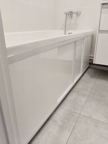 Установка раковины с тумбой