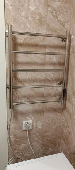 Монтаж электрического полотенцесушителя