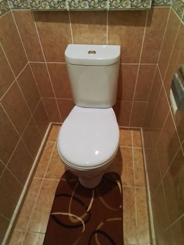 Установлено новое сантехническое оборудование, подключены коммуникации, проверена герметичность соединений, выполнена регулировка сливного механизма, произведена уборка рабочего места.