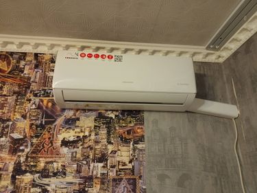 Установка сплит системы 7-9 kBTU (одноэтапный монтаж)