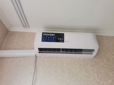 Установка сплит системы 7-9 kBTU (одноэтапный монтаж)