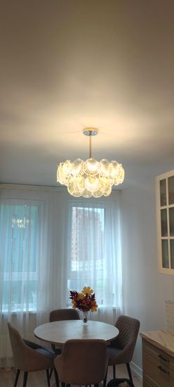 Установка люстры в сборке