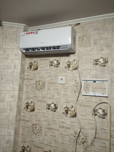 Установка сплит системы 7-9 kBTU (одноэтапный монтаж)