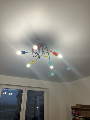 Установка люстры в сборке