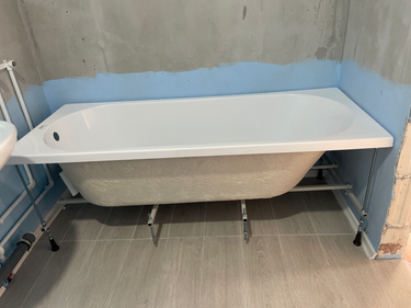 Установка акриловой/стальной ванны