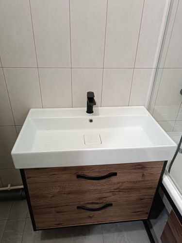 Установка комплекта: Тумба + Раковина + смеситель + зеркало