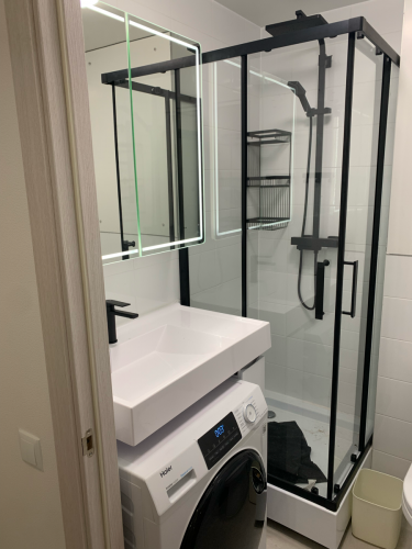 Установка отдельностоящей стиральной машины с подключением