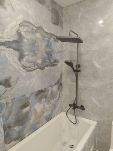 Установка комплекта: Тумба + Раковина + смеситель + зеркало