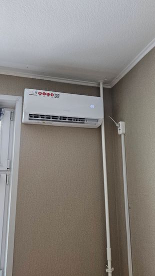 Установка сплит системы 7-9 kBTU (одноэтапный монтаж)